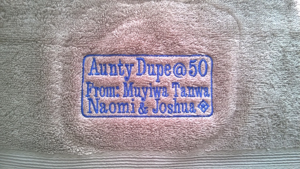 Towel Birthday Embroidery